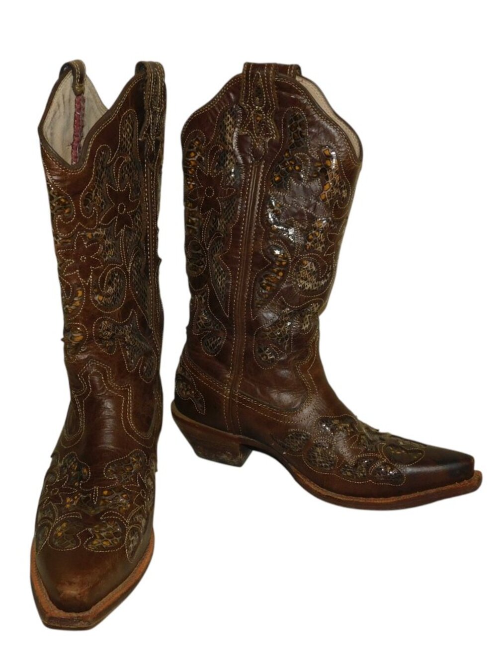Twisted X Steppin' Out Leather Western Cowgirl Boots Size 8B